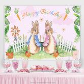 Kaninchen Karotten Sommerszene alles Gute zum Geburtstag Hintergrund